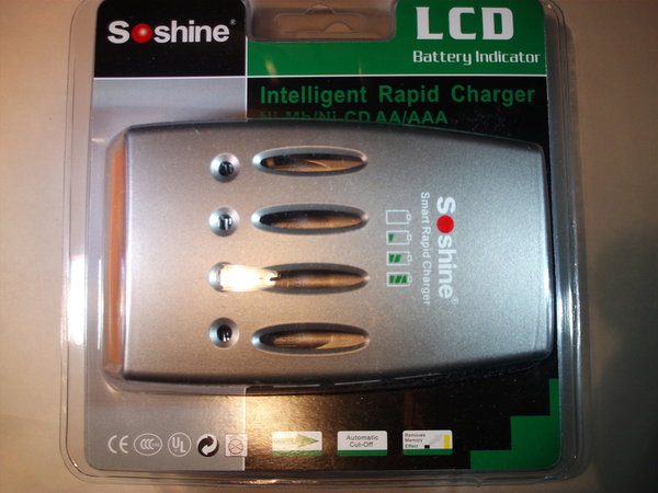 Soshine Hi-Tech LCD Super Quick Charger AA/AAA