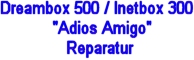 Dreambox 500 / Inetbox 300 "Adios Amigo" Reparatur